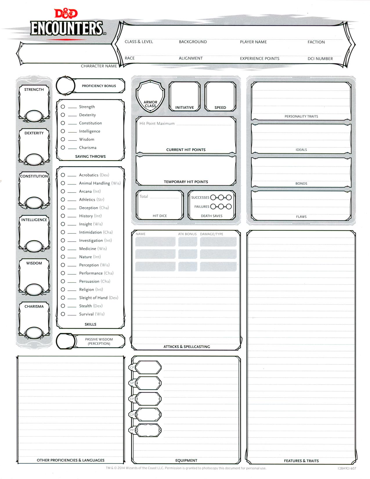 Dnd 5e Printable Character Sheet Get Your Hands on Amazing Free